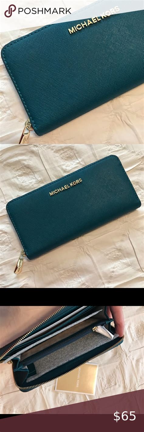 michael kors bifold wallet women's|michael kors teal wallet.